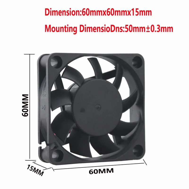 100 шт Gdstime 6015 60 мм 6 см DC 5V 2Pin кулер осевой охлаждающий вентилятор