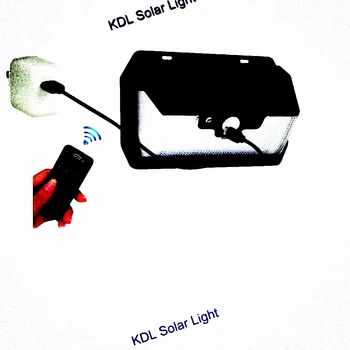 

55 leds Solar light remote control radar 3 side lighting usb port powered led lamp Outdoor Garden Yard patio street wall l