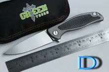 Green thorn F95 Flipper 95 folding knife bearing Titanium carbon fiber or G10 handle outdoor camping