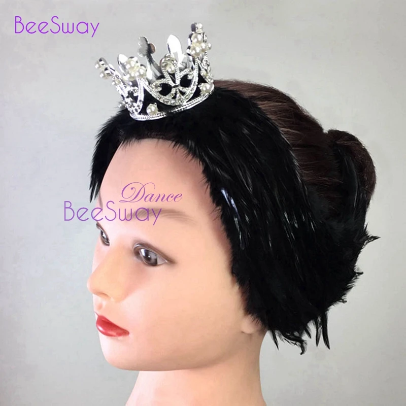 Black White Swan Lake Ballet Headpiece 