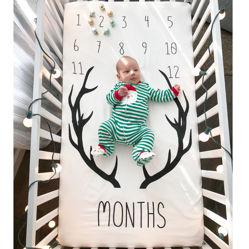 Детская кровать лист новорожденных Подставки для фотографий ежемесячный рост фона одеяла