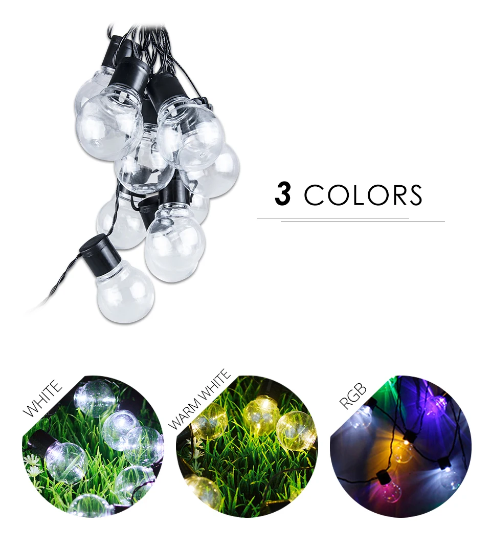 Patio Holiday Lights G40 Globe Party Christmas Fairy String Lights  (10)