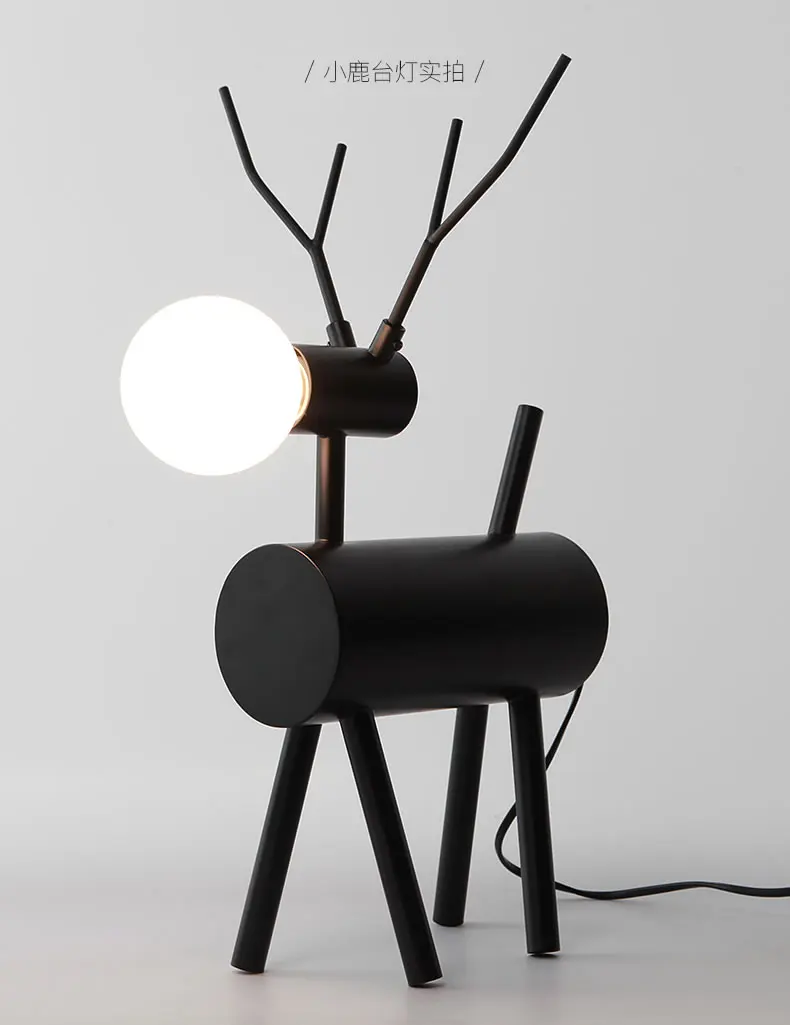 Candeeiro de Mesa para o Quarto Lâmpada de Cabeceira Candeeiro de Mesa Designer Criativo Sala Estar Crianças Quarto Decoração Interior Casa Amizade Cão 9 Luminárias de mesa