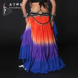 Новый Дизайн живота танцевальная юбка мода взрослых Для женщин хлопковая юбка Танцевальный Костюм Традиционный танец Племенной макси
