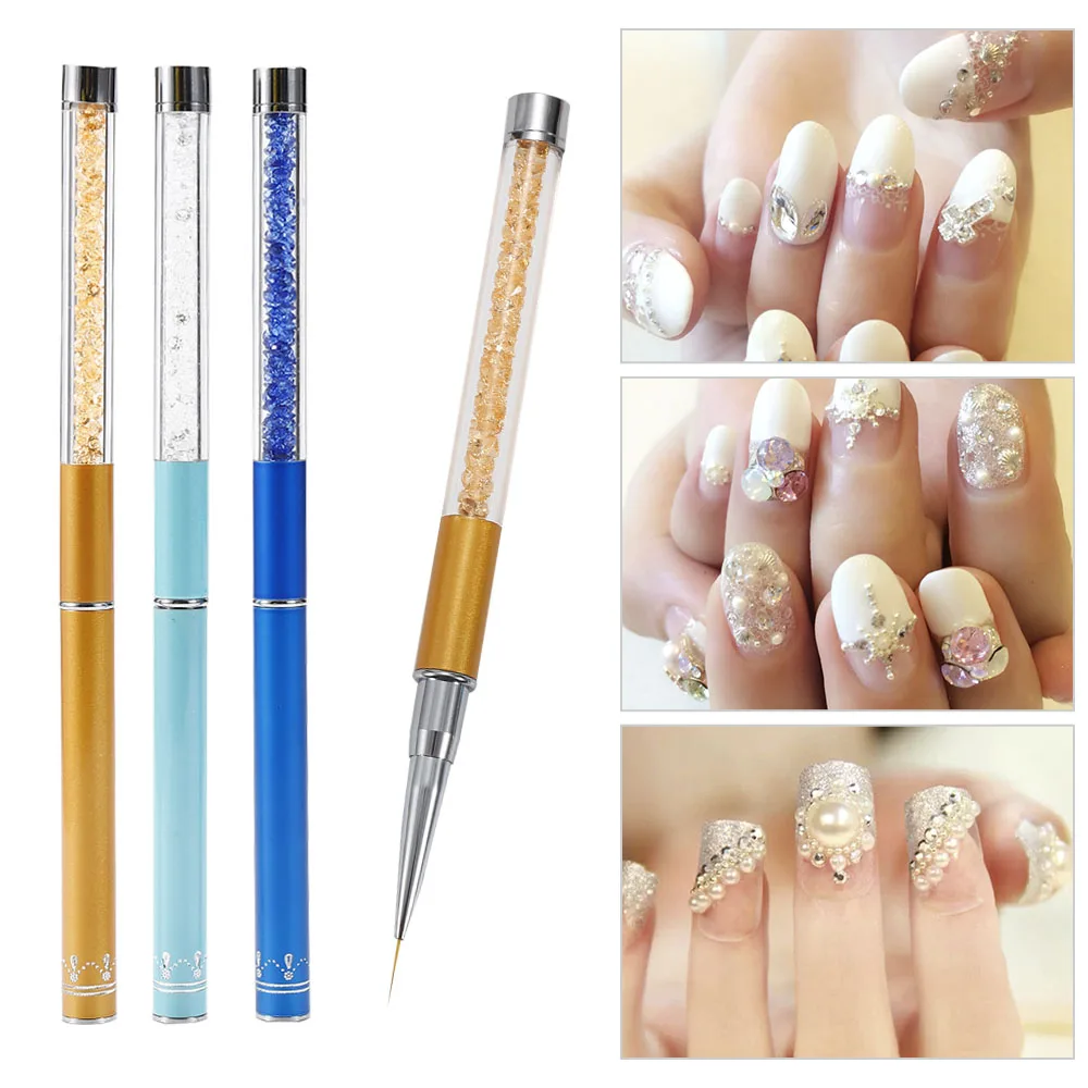 

ELECOOL 3PCs/set nail brush Nail Art Pen DIY Painting Dotting Pen Pencil rawing Brush Set Brushes for manicure