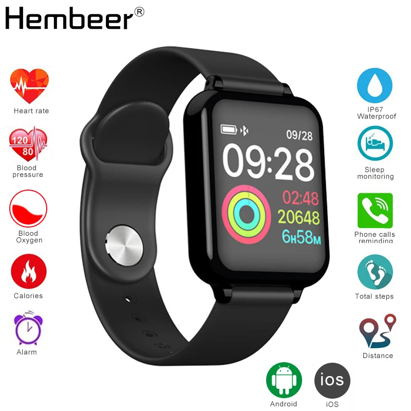 

Men's Smart Watch Heart Rate Monitor Blood Pressure Measurement for iPhone xiaomi pk IWO apple Smartwatch Women akilli saatler
