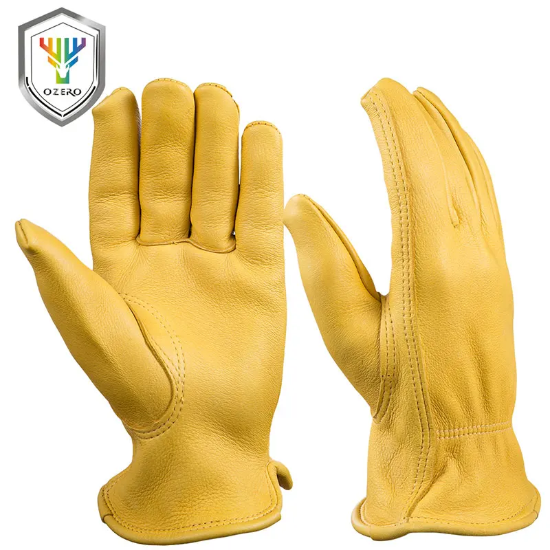 Перчатки OZERO мужские из натуральной гладкой оленьей кожи 8003|men motorcycle gloves|motorcycle