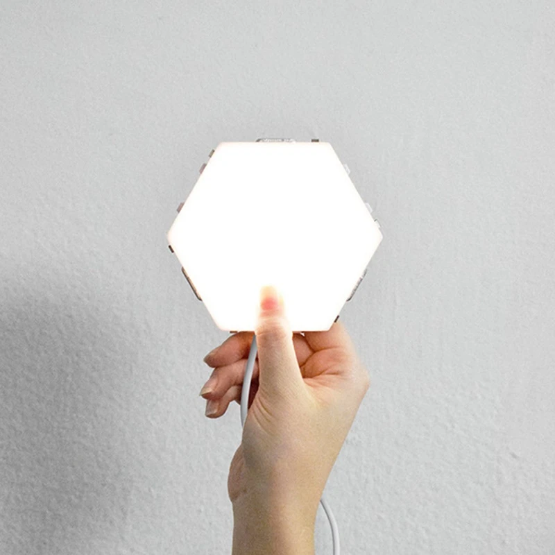 Quantum Lamp Led Hexagonal Lamps Modular Press Sensitive Lighting Night Light Magnetic Hexagons Creative Decoration Wall Lampa