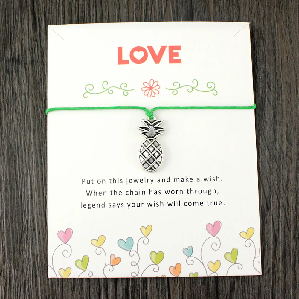 

Pineapple Fruit Charm Bracelets Bees Honeybee Love Women Men Girl Boys Unisex Fashion Handmade Jewelry Many Styles to Choose