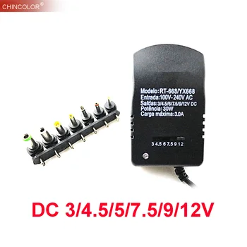 

Adjustable Voltage 3A Power Supply Adapter Converter Charger Lighting Transformers 12V 3V 4.5V 6V 7.5V 9V For Led Strip Lamp JQ