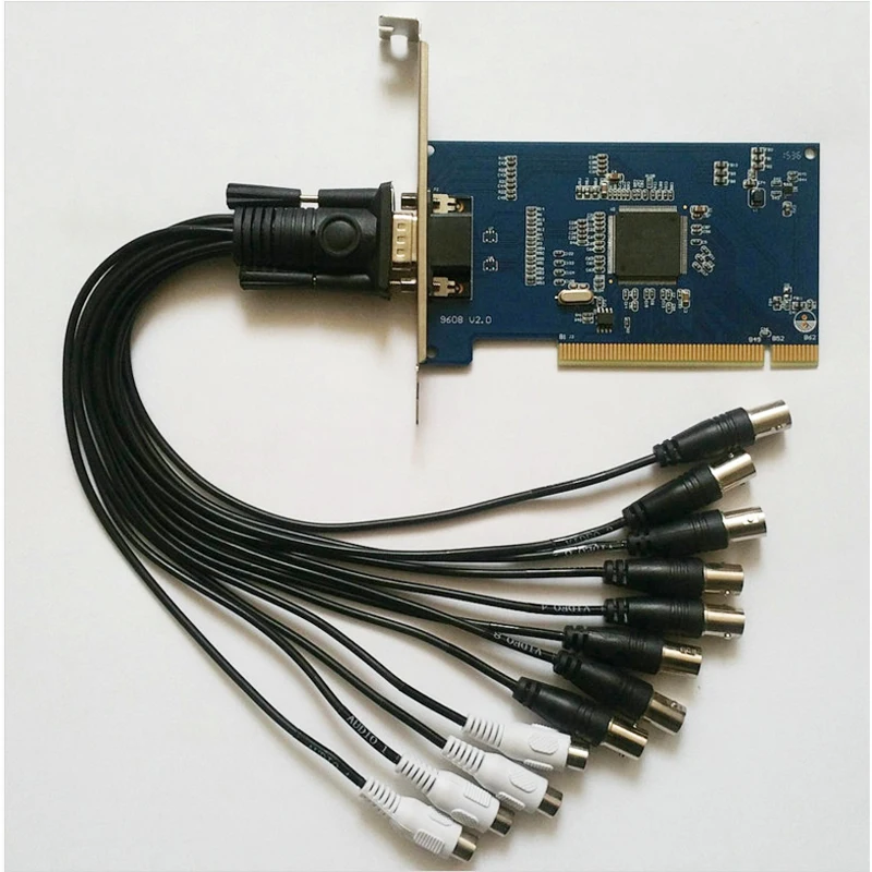 8 канальная камера видеонаблюдения DVR карта для аналоговой камеры PCI захвата
