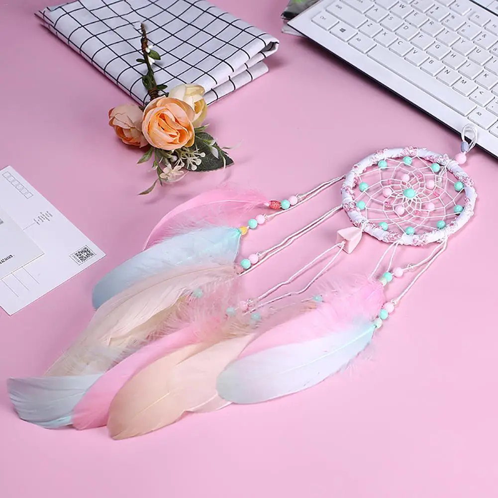 Colorful Decorative Dream Catcher Wall Hanging Dreamcatcher Pendant Creative Car Hanging Kids Room Home Wind Chimes Decorations