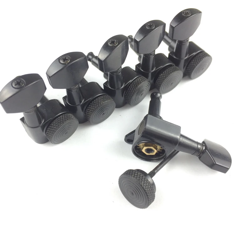 

New Black Guitar Locking Tuners Electric Guitar Machine Heads Tuners Lock Silver Guitar Tuning Pegs Made in Korea