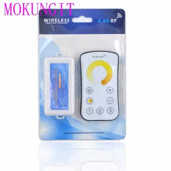 

1pcs DC12V~24V LED Strip Controller RF 2.4G Wireless Touching LED WW/CW adjust color temperature Remote Controller + WW/CW LED