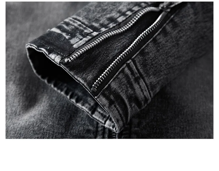 2019 New Vintage Denim Jacket Men Fashion Slim Fit Mens Jeans Coats Streetwear Motorcycle jacket jaqueta masculina Size M-3XL