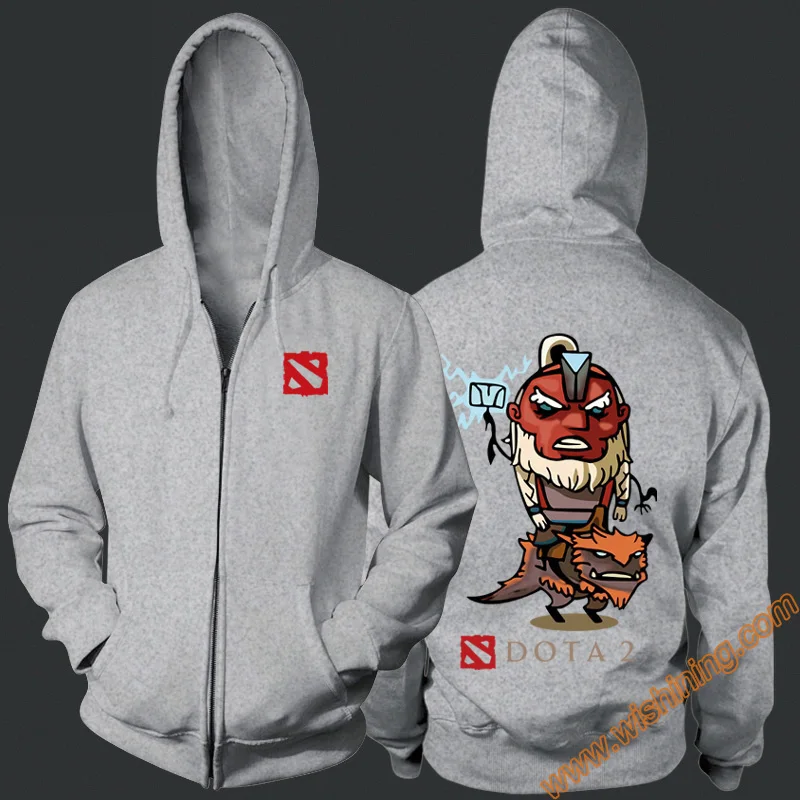  DOTA 2 hero Hoodies DOTA 2 Chaos Knight Black 3xl Large Size Hoodie DOTA2 Full Zipper Hooded Sweats