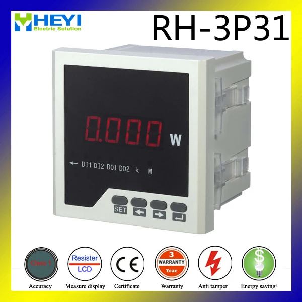 

RH-3P31 digital three phase active power panel meter  Watt hour meter