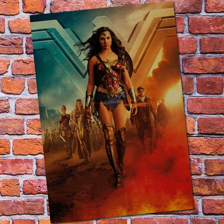 Винтажный бумажный Ретро аниме постер-Wonder Woman DC-poster cudi poster/Винтажный домашний Настенный декор