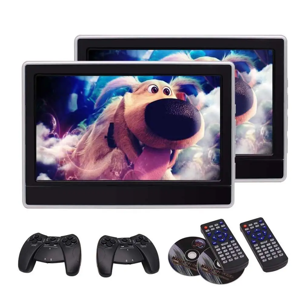 Discount EinCar 11.6 Inch Dual Headrest DVD Player TFT LCD Screen DVD Headrest Monitor Backseat DVD/CD/USB HDMI Port Support 32bits Game 0