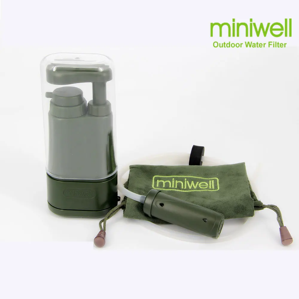  miniwell Portable water Filter for camping hiking fishingemergency/disaster preparedness survival w