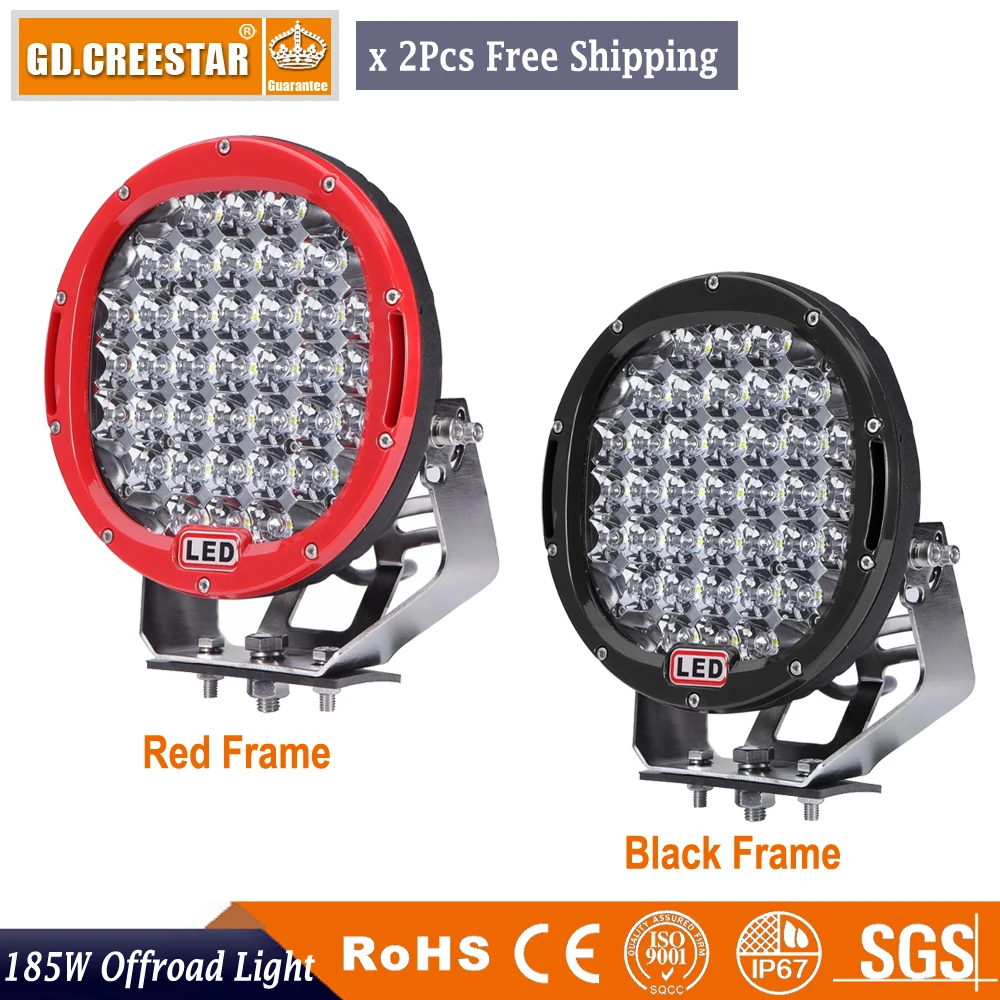 Светодиодные фары дальнего света 185 Вт 9 дюймов 12 В|offroad light|work lightlights for truck |