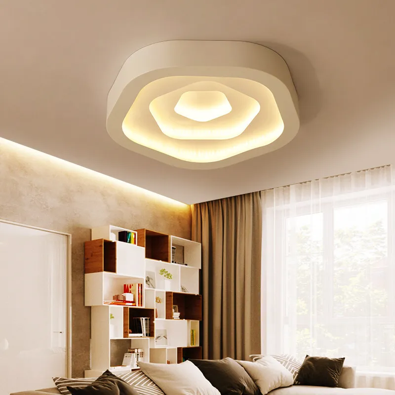 

Rose Shape Led Foyer Ceiling Light Bedroom Dining Room Ceiling Lamp Modern LED Lamp Home Decoration Surface Mounted Luminaire