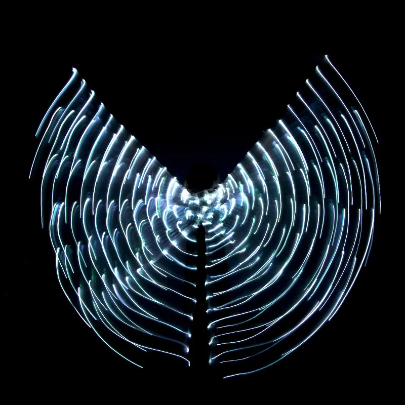 

New LED Light Wings Sticks Adult Led Isis With Split Belly Dance lamp Props 360 Degrees Accessories wings dance big butterfly