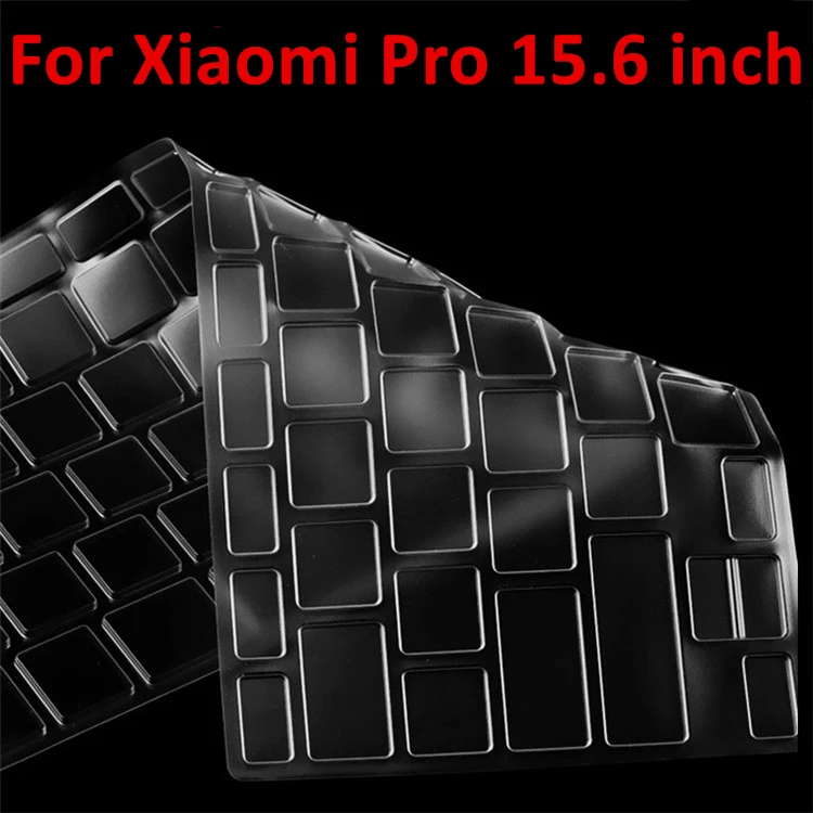 Наклейки на русскую клавиатуру, силиконовая испанская клавиатура, чехол для Xiaomi Mi, ноутбука Air 12,5 13,3 Pro 15,6, защитная пленка - Цвет: Clear pro 15.6