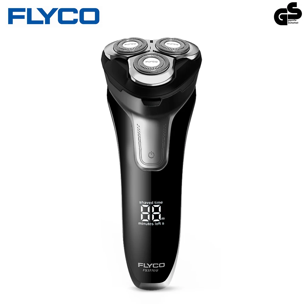 

Flyco FS377 Electric Shaver For Men Beard Trimmers with 3 Floating Heads Shaving Razor Fully Washable Hair Trimmer LED Display