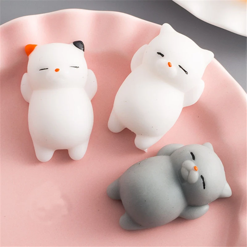 

Mini Change Color Cute Cat Antistress Ball Squeeze Mochi Rising Abreact Soft Sticky Stress Relief Funny Toy Antistress
