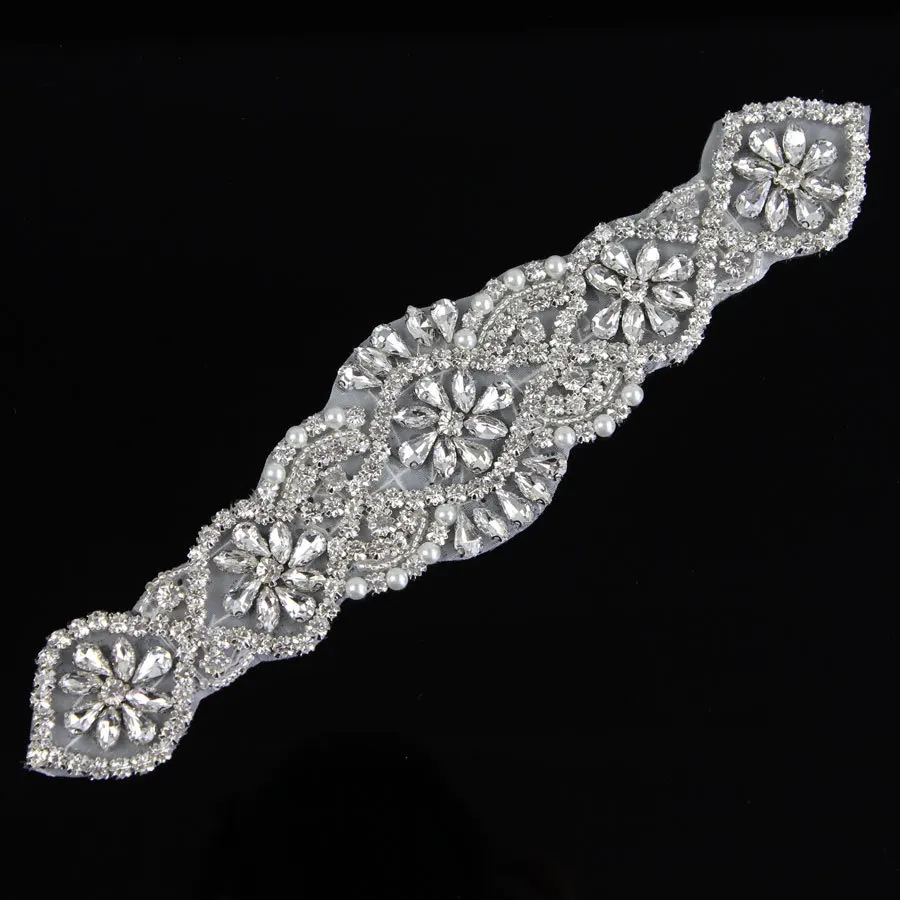 

Rhinestone Bridal Sash Crystal Wedding Sash Belt For Sewing Dress Decor Fashion Beautiful Patches Applique