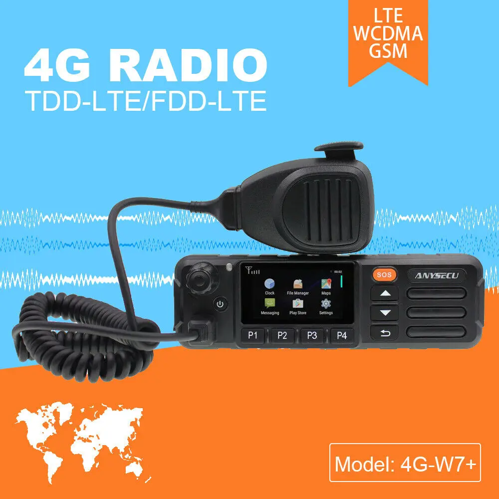 4G сетевое радио W7PLUS Android 7 0 LTE WCDMA GSM woki toki TM 7plus с WIFI работает Real ptt Zello|Рации| |