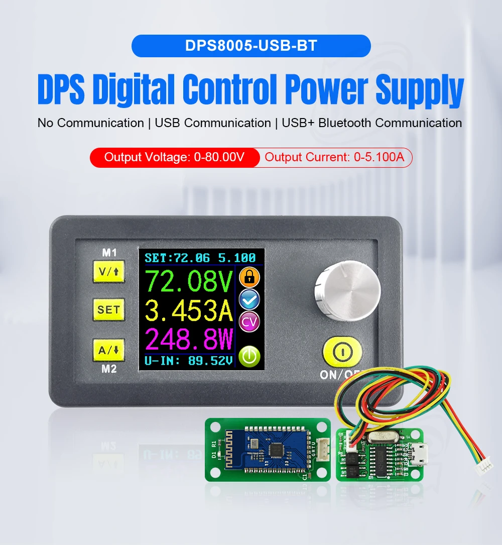 DPS8005 80V 5A постоянное напряжение постоянного тока Программируемый Блок питания модуль понижающего преобразователя ЖК-дисплей вольтметр 30% off