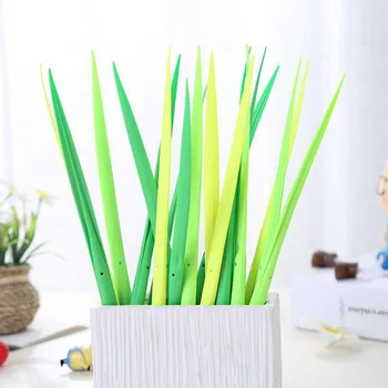 

6pcs creative small fresh simulation grass gel pen cute cartoon soft pen high quality office pen children stationery gift
