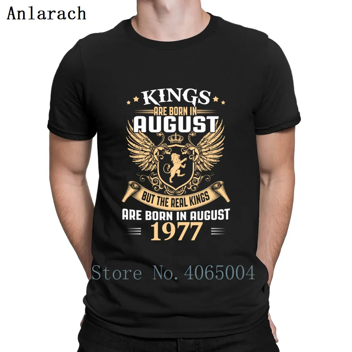 

Kings Legends Are Born In August 1977 T Shirt Spring Tee Shirt Male Printed Kawaii Size S-3xl New Fashion Cute Shirt