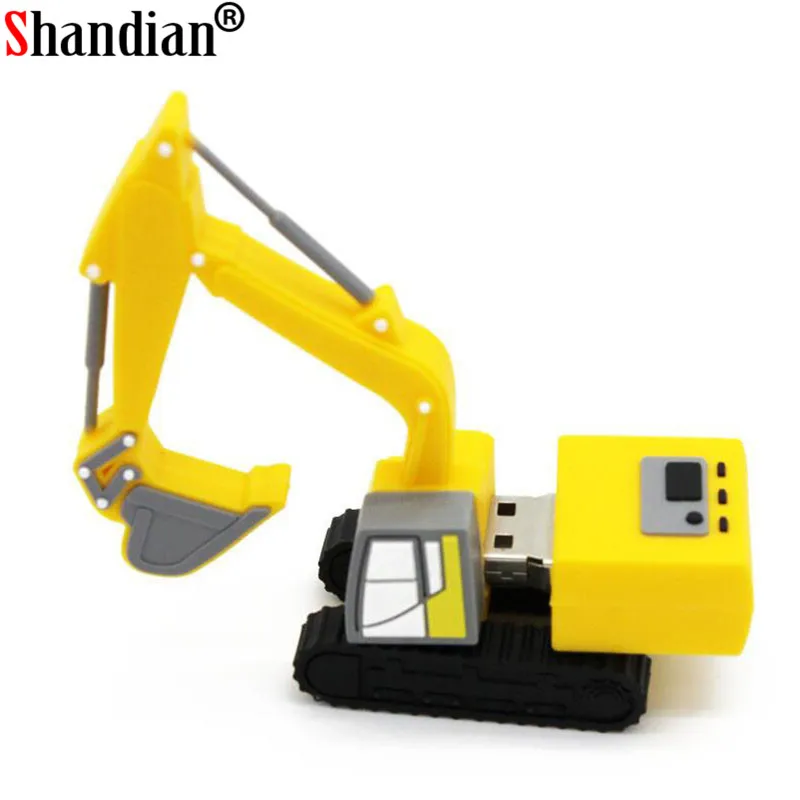 SHANDIAN usb палка экскаватор USB флэш-накопитель автомобили ручка привод 4 ГБ 8 ГБ 16 ГБ 32 ГБ 64 ГБ флэш-usb-носитель в виде карточки Грузовик USB карта памяти