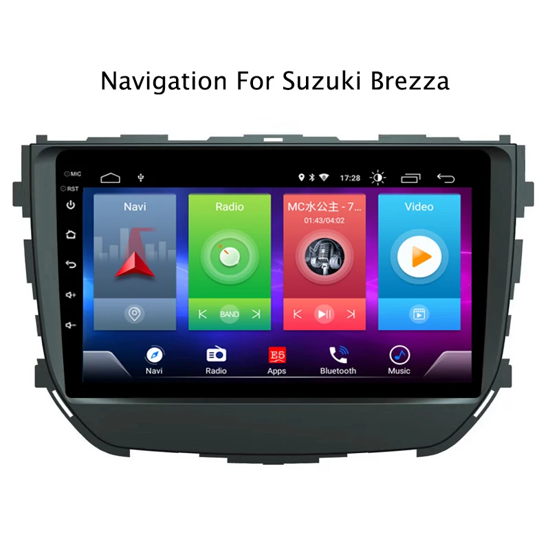 Sale Car Android 8.1 Multimedia Player for SUZUKI Brezza 2016-201 GPS Navigation Device USB bluetooth steering wheel control support 0