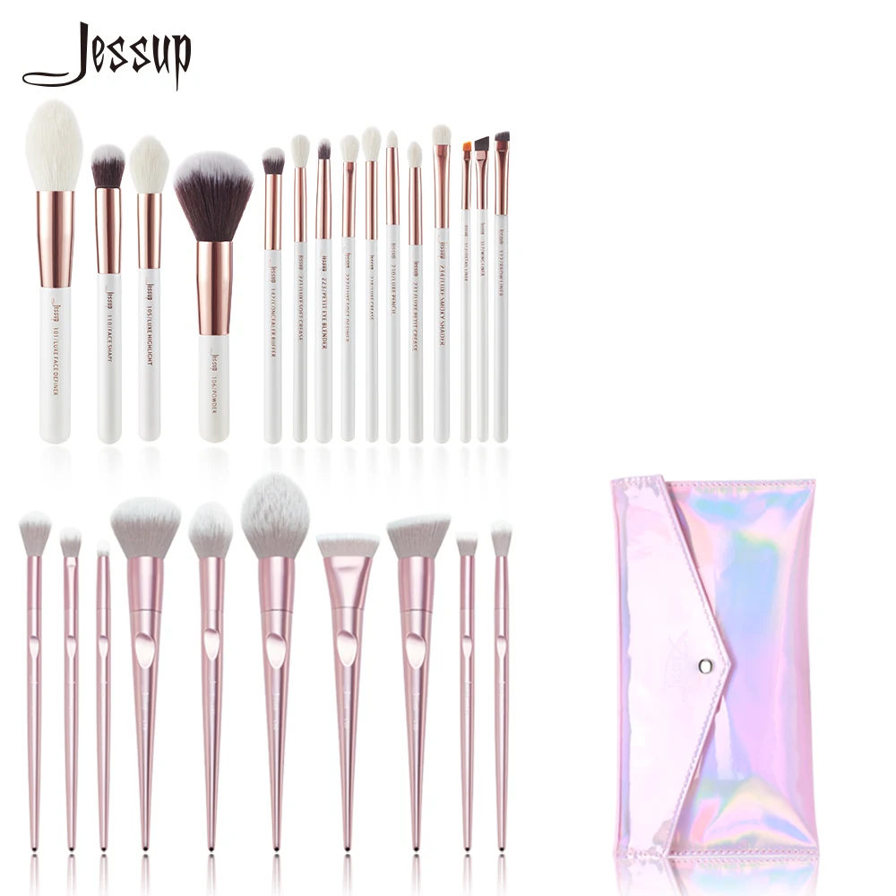 Jessup Makeup brushes brushes beauty Make up brush & 1PC Cosmetic bag women CB003 Foundation Powder blending