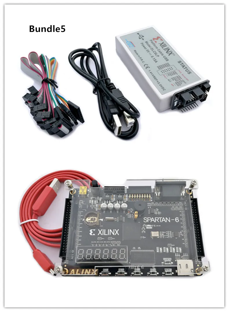 FPGA плата Xilinx spartan FPGA макетная плата Xilinx spartan6 XC6SLX9 с 256 Мб SDRAM EEPROM флеш-карта SD камера VGA - Цвет: Bundle5