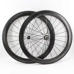 Новейший 700C 58 мм dimpled дорожный велосипед полностью из углеродного волокна клинчер обода волнистые Кроу-ноги тормозная поверхность колеса