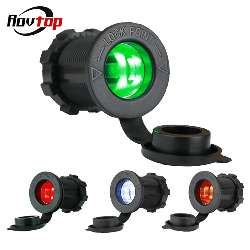 

Cigarette Lighter Adapter Plug with LED Indicator Car Marine Moto Power Supply Outlet Waterproof Cigarette Lighter Socket Z2