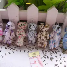 Совместных 4 см медведь плюшевые игрушки маленькие куклы одежда Мобильные аксессуары Шарм одежда материал 100 шт./лот