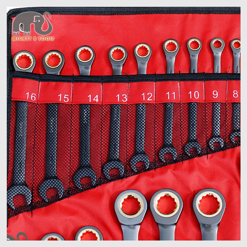 X steel 25 шт. CR V Ratcheting Ratchet комбинированное кольцо открытый гаечный ключ набор (6 32