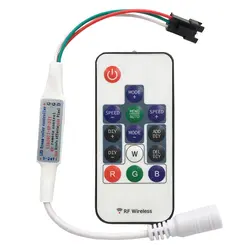 5 V-24 V 14 клавиши питания SATA Интерфейс RF симфония контроллер с пульта дистанционного управления для WS2812 WS2812b Светодиодные ленты свет