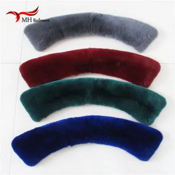 

100% Real Rex Rabbit Fur Collar Square Collar Men Women's Genuine Leather Women Fashion Fur Scarves L#4