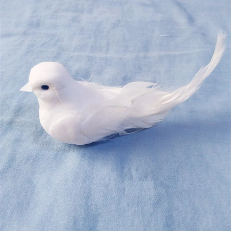 Flying Decorative Doves Artificial Foam Feather Mini White Birds Adorable Decorative Doves Artificial Foam Feather Mini White Birds With Magnet Craft Home Decor Wedding
