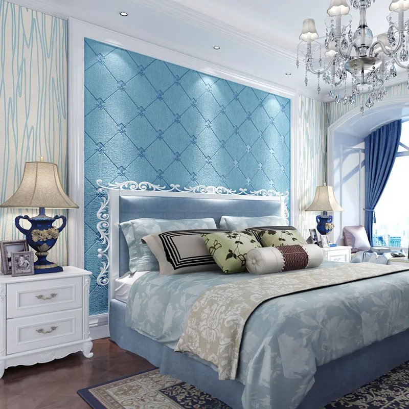 High Quality Thick Flocked European Style 3D Wallpaper For Walls Bedroom Living room TV Background Decor Home Wall paper Rolls