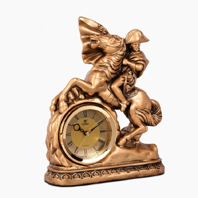 

Clock and craft clock imitation copper clock mute creativity living room desk clock art christmas decorations for home