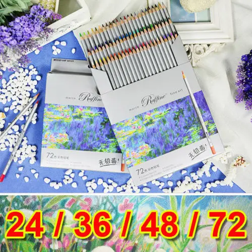 

Fine Art 24/36/48/72 Color Fine Art Drawing Oil Base Non-toxic Colored Pencils Crayons Set For Artist Sketch New High Quality