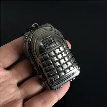 

New Game Playerunknown's Battlegrounds Keychain PUBG 3 Level Backpacks Keychain Metal Alloy Key Ring Key Holder For Souvenir 5pc